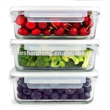 new style food container glass with locking lids